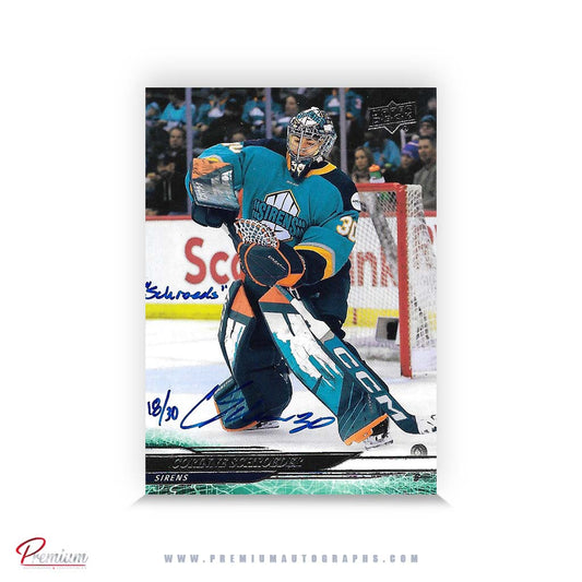 Corinne Schroeder Boston Fleet Autographed 2024-25 Upper Deck PWHL Hockey Card #30 Ltd /30 Nicknames  edn. w/ "Schroads" Inscription