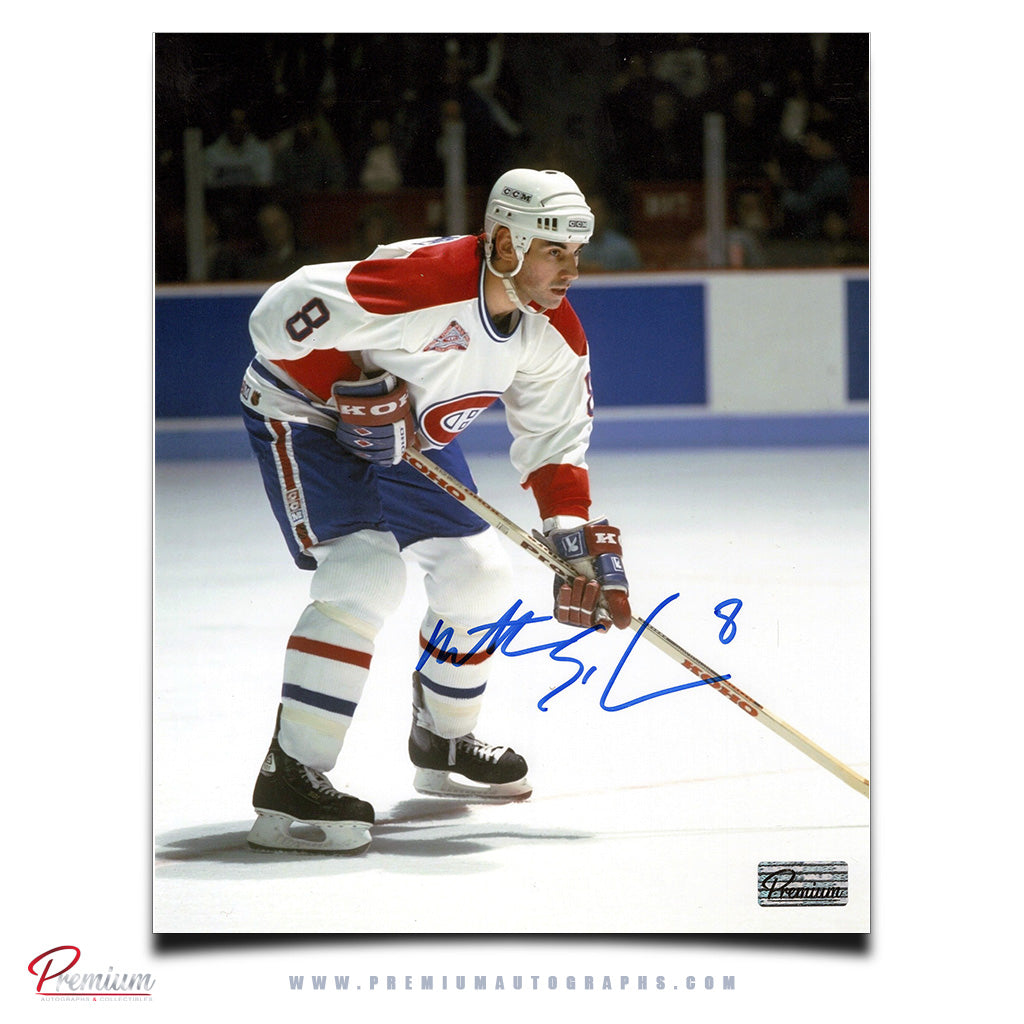 Mathieu Schneider Montreal Canadiens Autographed 8x10 Photograph Face Off