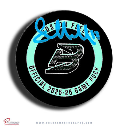 Theresa Schafzahl Boston Fleet PWHL Autographed Official 2025-26 Game puck