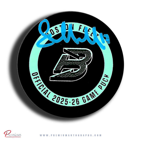 Theresa Schafzahl Boston Fleet PWHL Autographed Official 2025-26 Game puck