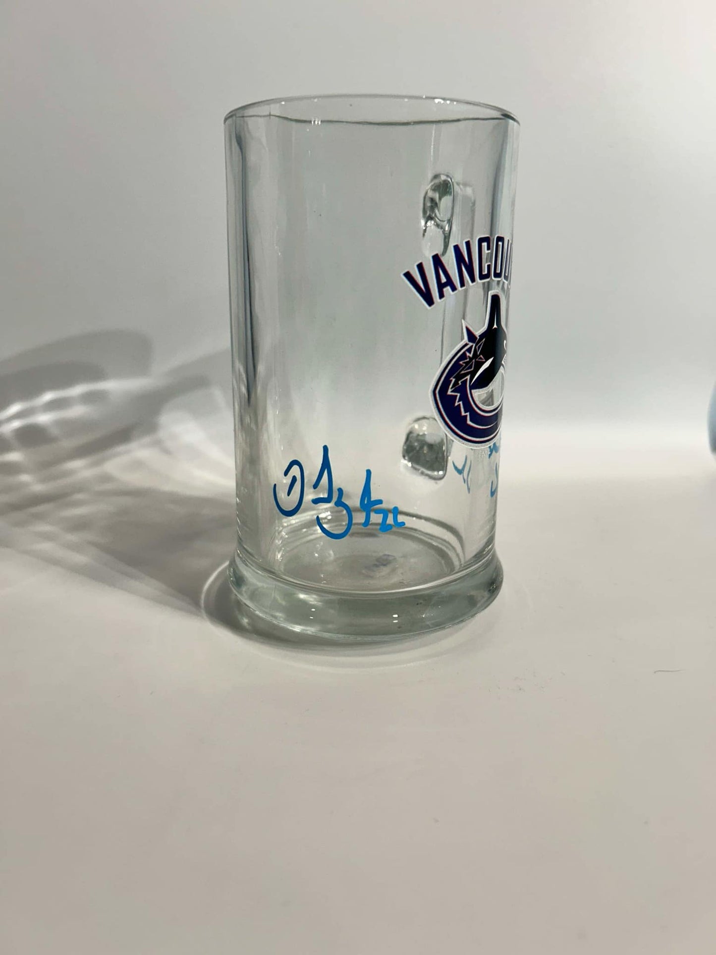 Daniel & Henrik Sedin Vancouver Canucks Autographed Glass Beer Mug