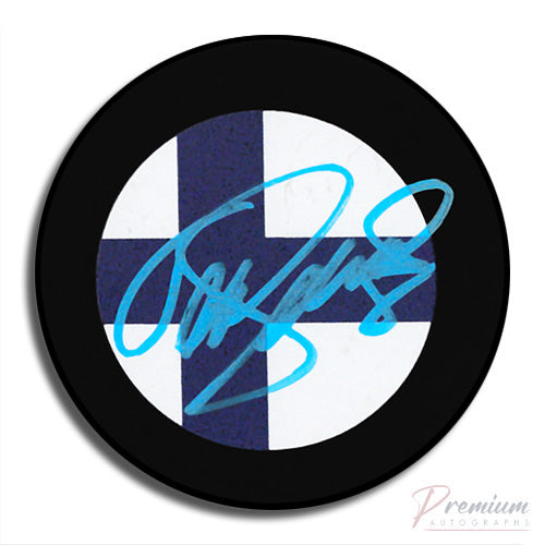 Teemu Selanne International Team Finland Signed Puck