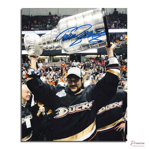 Teemu Selanne Anaheim Ducks Signed, Stanley Cup 8x10 Celebration