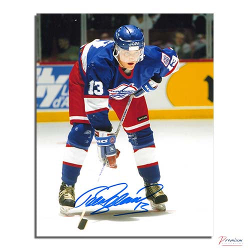 Teemu Selanne Winnipeg Jets Signed 8x10 Faceoff