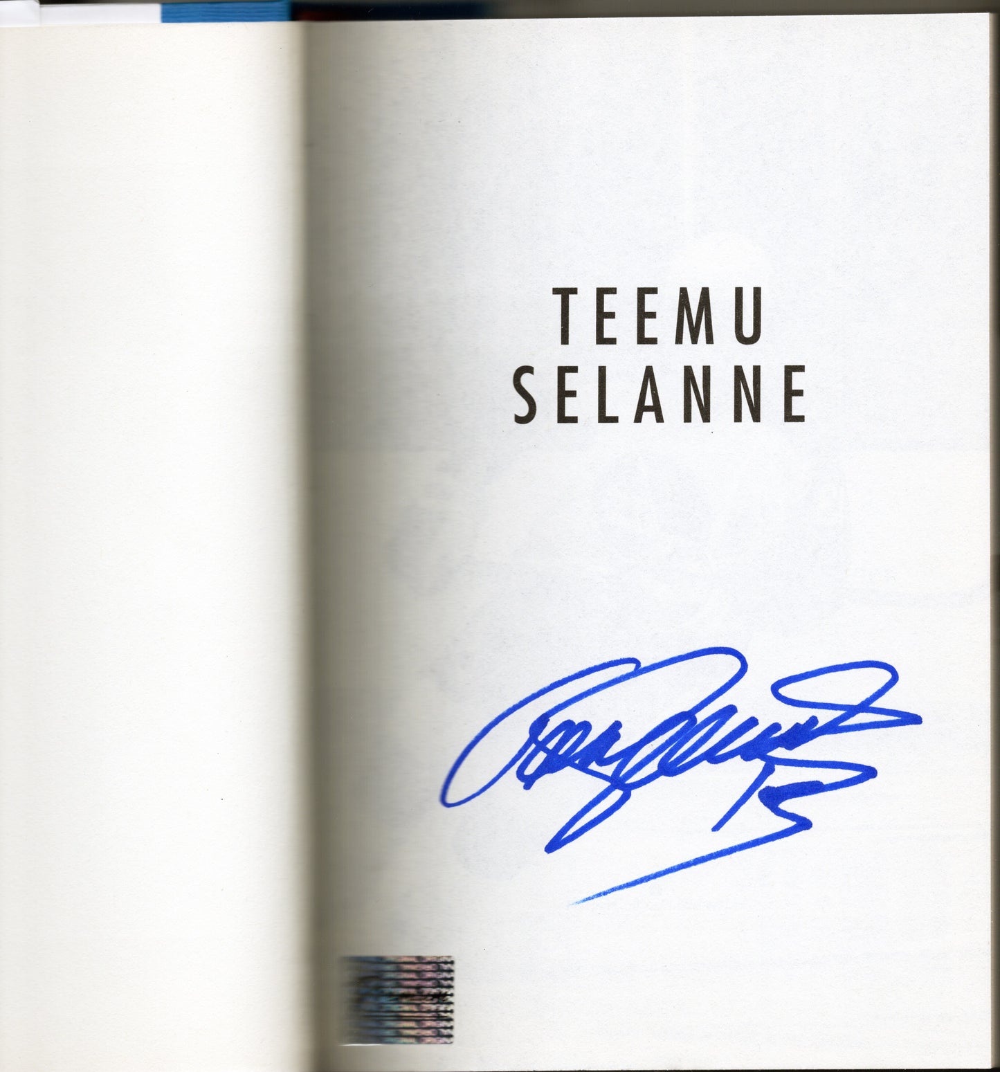 Teemu Selanne My Life Autographed Book