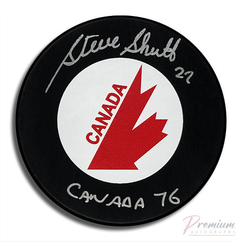 Steve Shutt Canada Signed Puck w/ Canada 76 Inscription