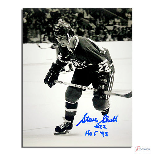 Steve Shutt Montreal Canadiens Signed 8x10 Photograph Intense w/ HOF 93 Inscription