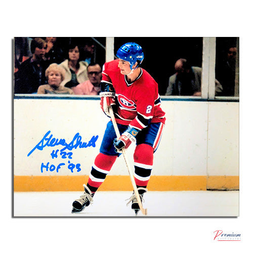 Steve Shutt Montreal Canadiens Signed 8x10 Photograph Wait for Puck w/ HOF 93 Inscription