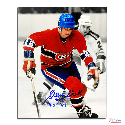 Steve Shutt Montreal Canadiens Signed 8x10 Photograph Spot Light w/ HOF 93 Inscription