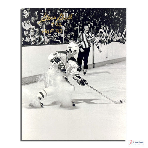 Steve Shutt Montreal Canadiens Signed 8x10 Photograph Snow Spray w/ HOF 93 Inscription