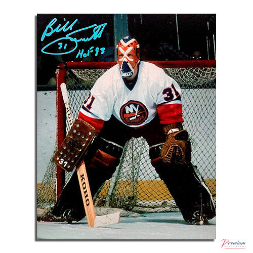 Billy Smith New York Islanders Signed 8x10 Photograph w/ HOF 93 Inscription