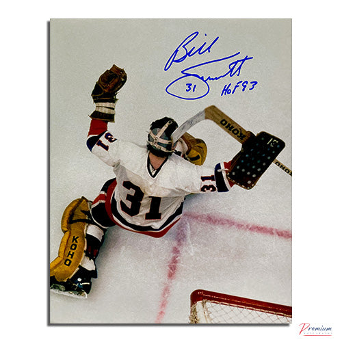 Billy Smith New York Islanders Signed 8x10 Photograph w/ HOF 93 Inscription