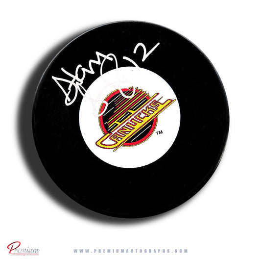 Stan Smyl Vancouver Canucks Autographed Puck