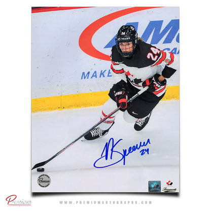 Natalie Spooner Team Canada Autographed 8x10 Photograph with the Puck
