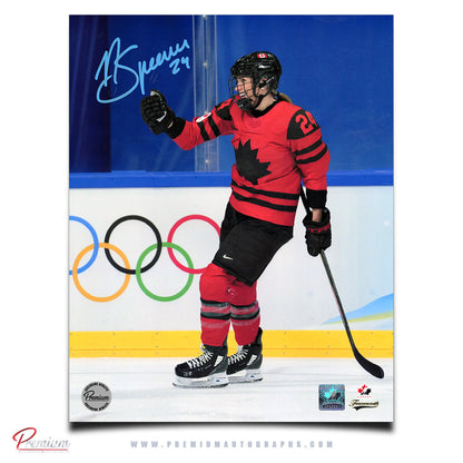 Natalie Spooner Team Canada Autographed 8x10 Photograph Goal Celebration