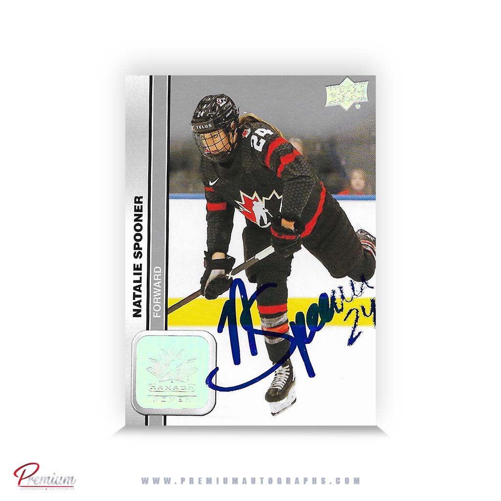 Natalie Spooner Team Canada Autographed 23-24 Upper Deck Woman Hockey Card #56