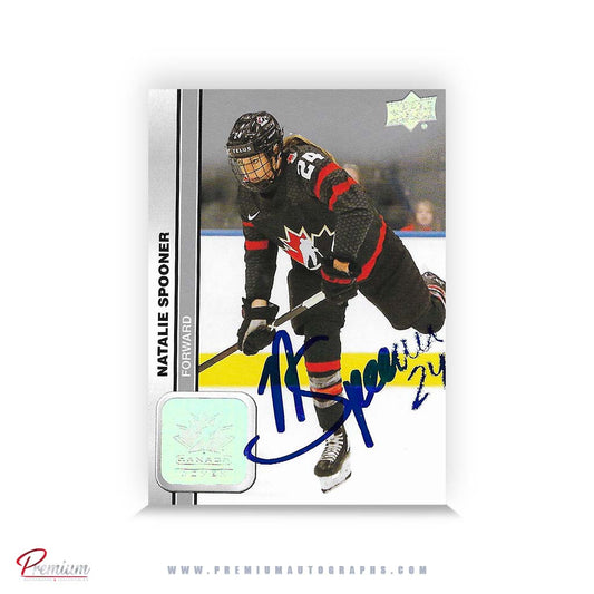 Natalie Spooner Team Canada Autographed 23-24 Upper Deck Woman Hockey Card #56