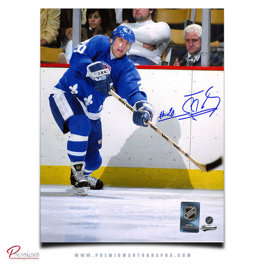 Anton Stastny Quebec Nordiques Signed 8x10 Photograph Pass Along the Boards