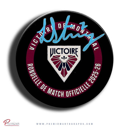 Laura Stacey Montreal Victoire PWHL Autographed 2025-26 Official Game Puck