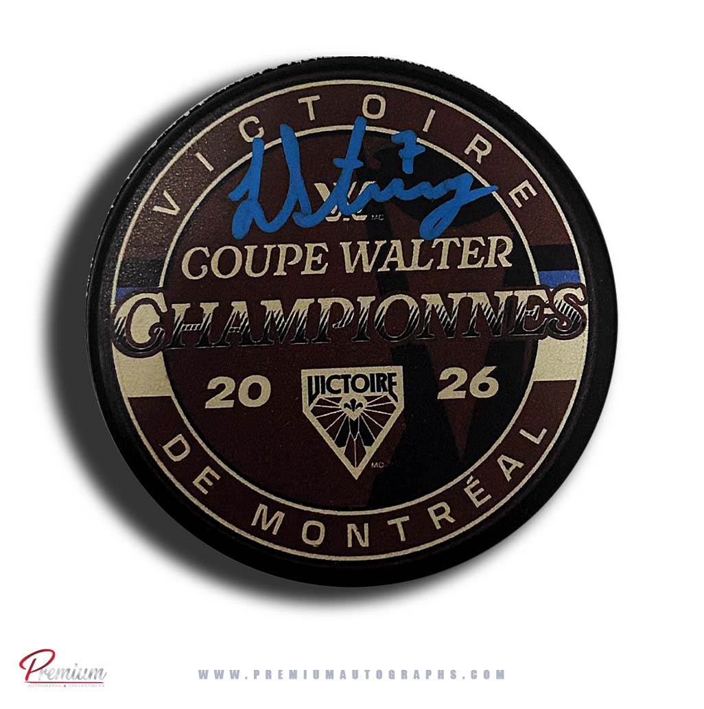 Laura Stacey Autographed Montreal Victoire 2026 Walter Cup Champions Puck