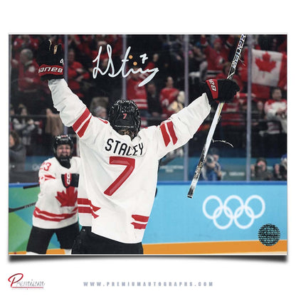 Laura Stacey Team Canada Women Autographed 8x10 Photograph Goal Celebration