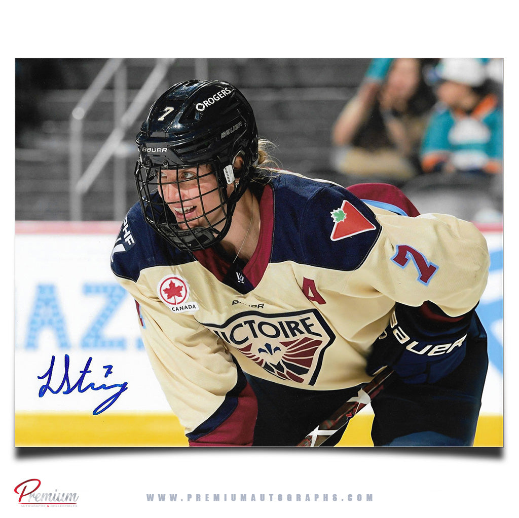 Laura Stacey Montreal Victoire PWHL Autographed 8x10 Photograph Faceoff