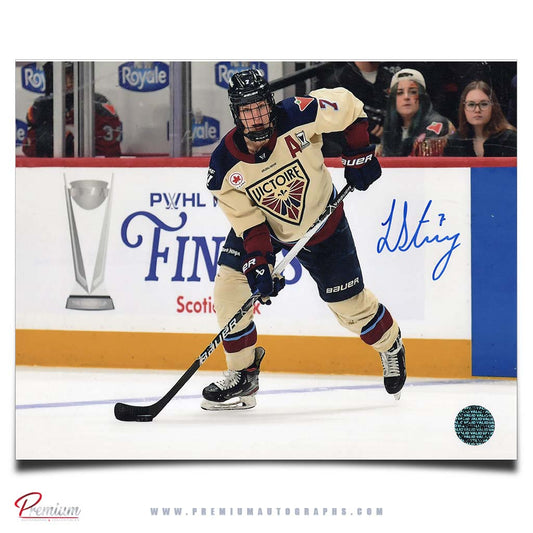 Laura Stacey Montreal Victoire PWHL Autographed 8x10 Photograph with the Puck