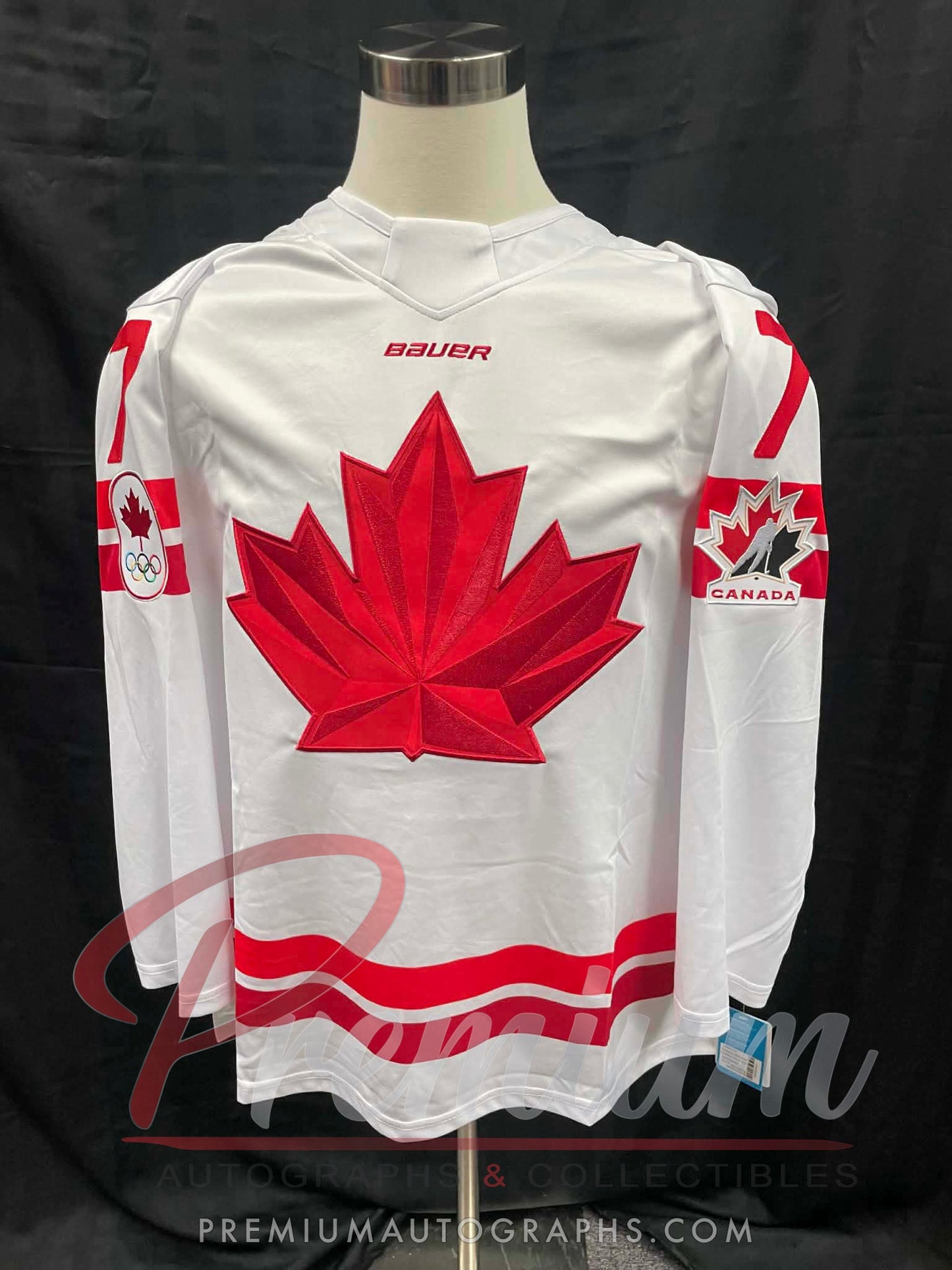 Laura Stacey Olympic Team Canada Autographed Bauer WHITE jersey
