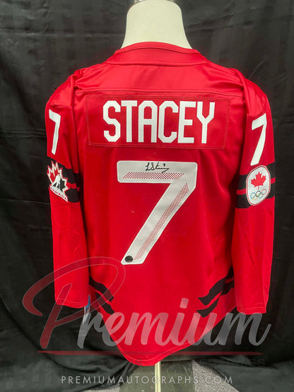 Laura Stacey Olympic Team Canada Autographed Bauer RED jersey