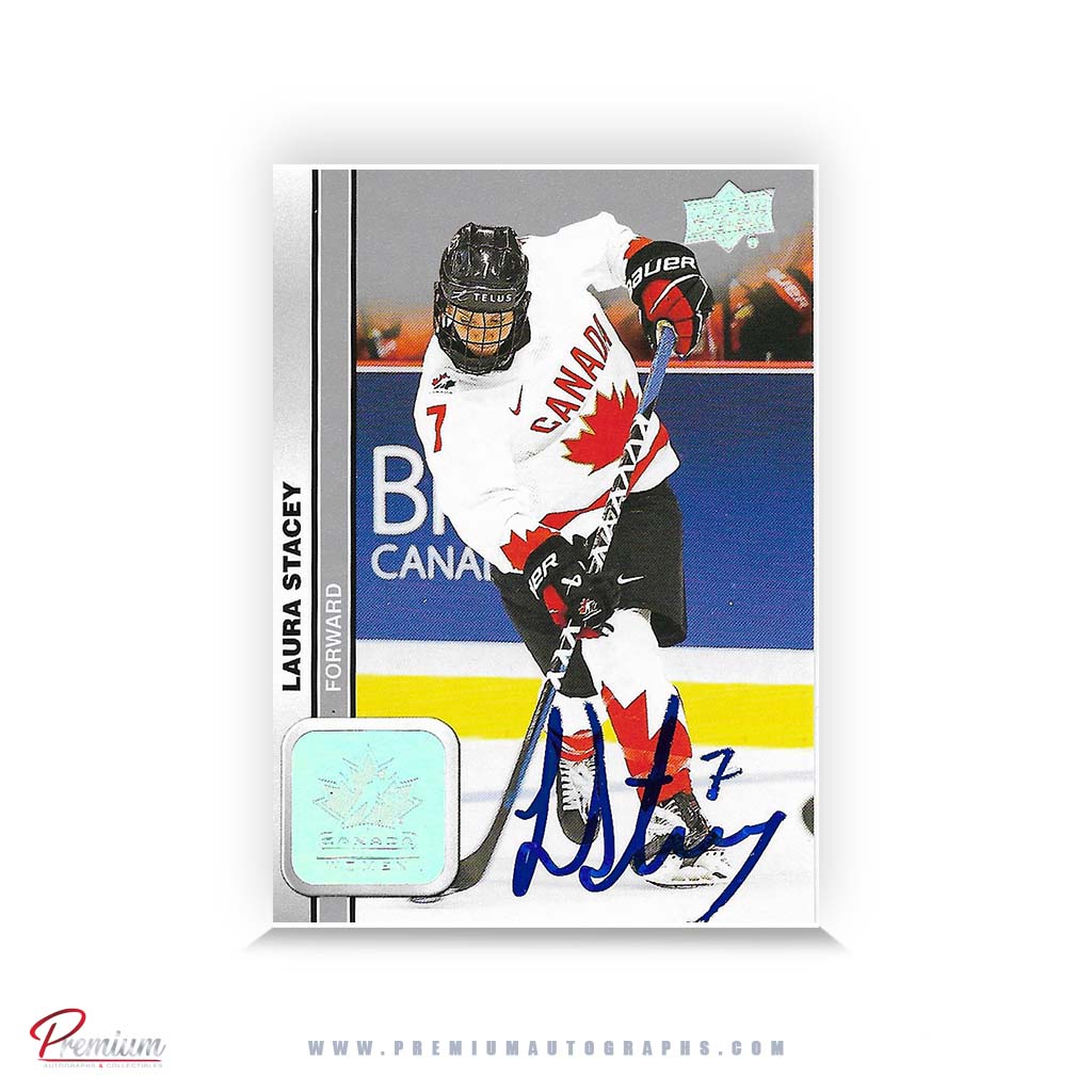Laura Stacey Team Canada Autographed 23-24 Upper Deck Woman Hockey Card #52