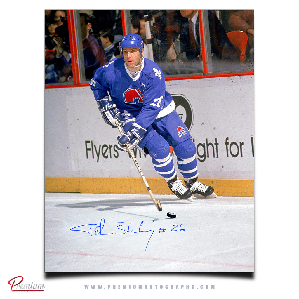 Peter Stastny Quebec Nordiques Autographed 16x20 With the Puck