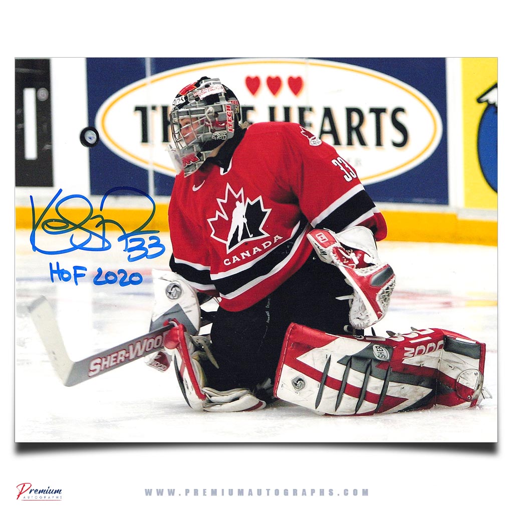 Kim St-Pierre Team Canada Signed 8x10 Photograph Save w/ HOF 2020 Inscription