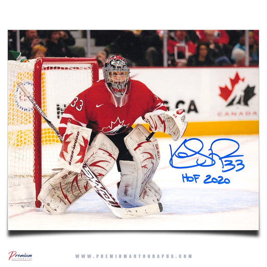 Kim St-Pierre Team Canada Signed 8x10 Photograph Stare Down w/ HOF 2020 Inscription