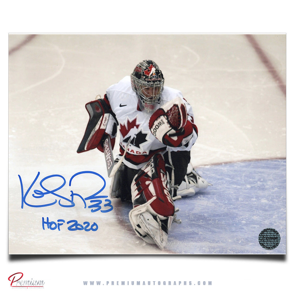 Kim St. Pierre Team Canada Autographed 8x10 Photograph Glove Save w/ HOF Inscription