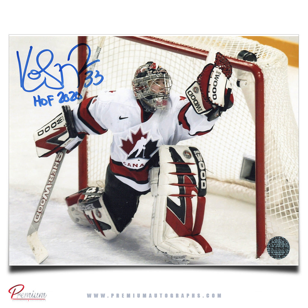 Kim St. Pierre Team Canada Autographed 8x10 Photograph Great Save! w/ HOF Inscription