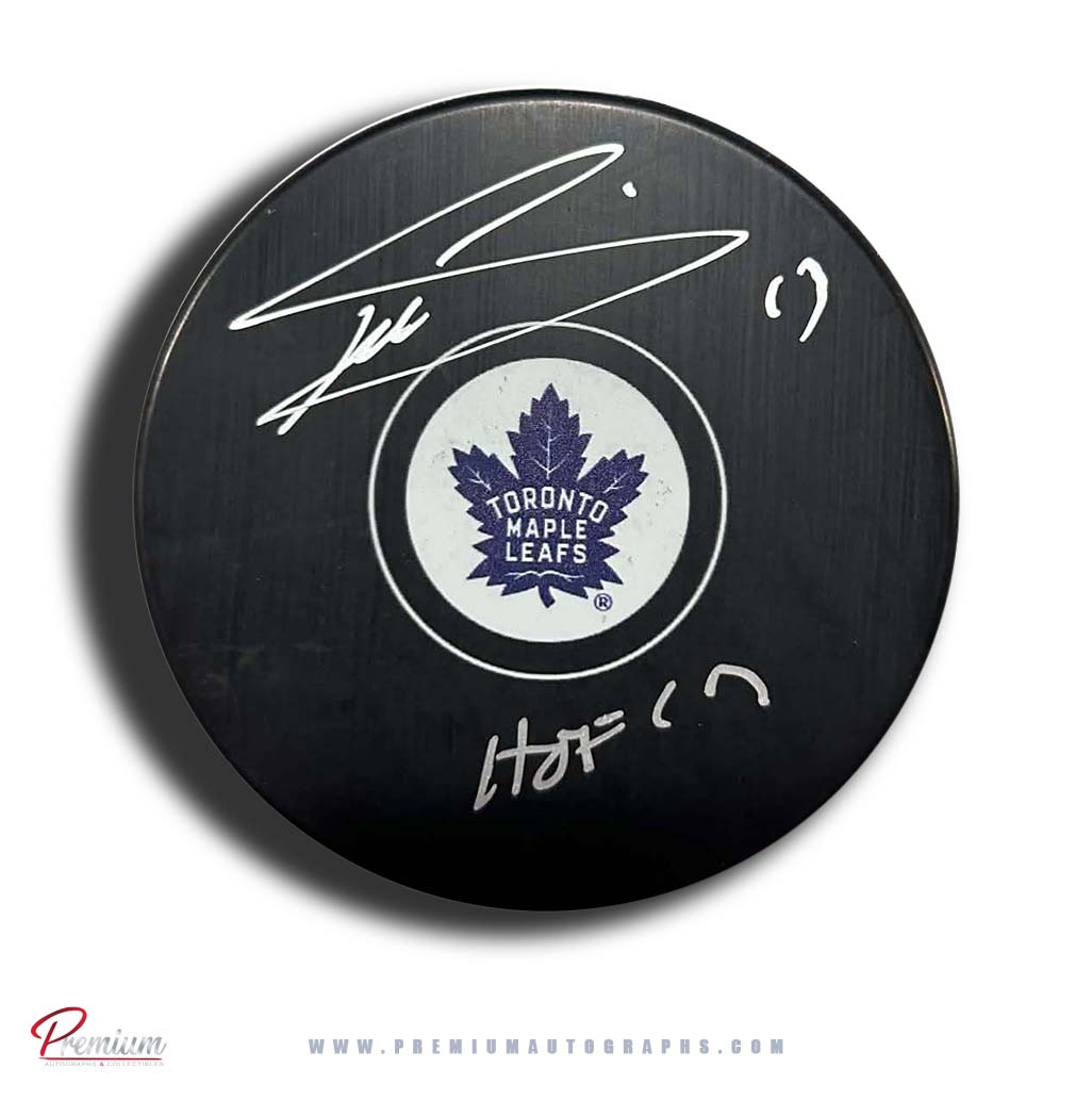 Mats Sundin Toronto Maple Leafs Autographed Puck w/ HOF 17 Inscription