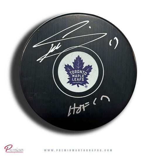 Mats Sundin Toronto Maple Leafs Autographed Puck w/ HOF 17 Inscription