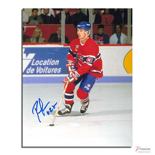 Petr Svoboda Montreal Canadiens Signed 8x10 Puck Possession