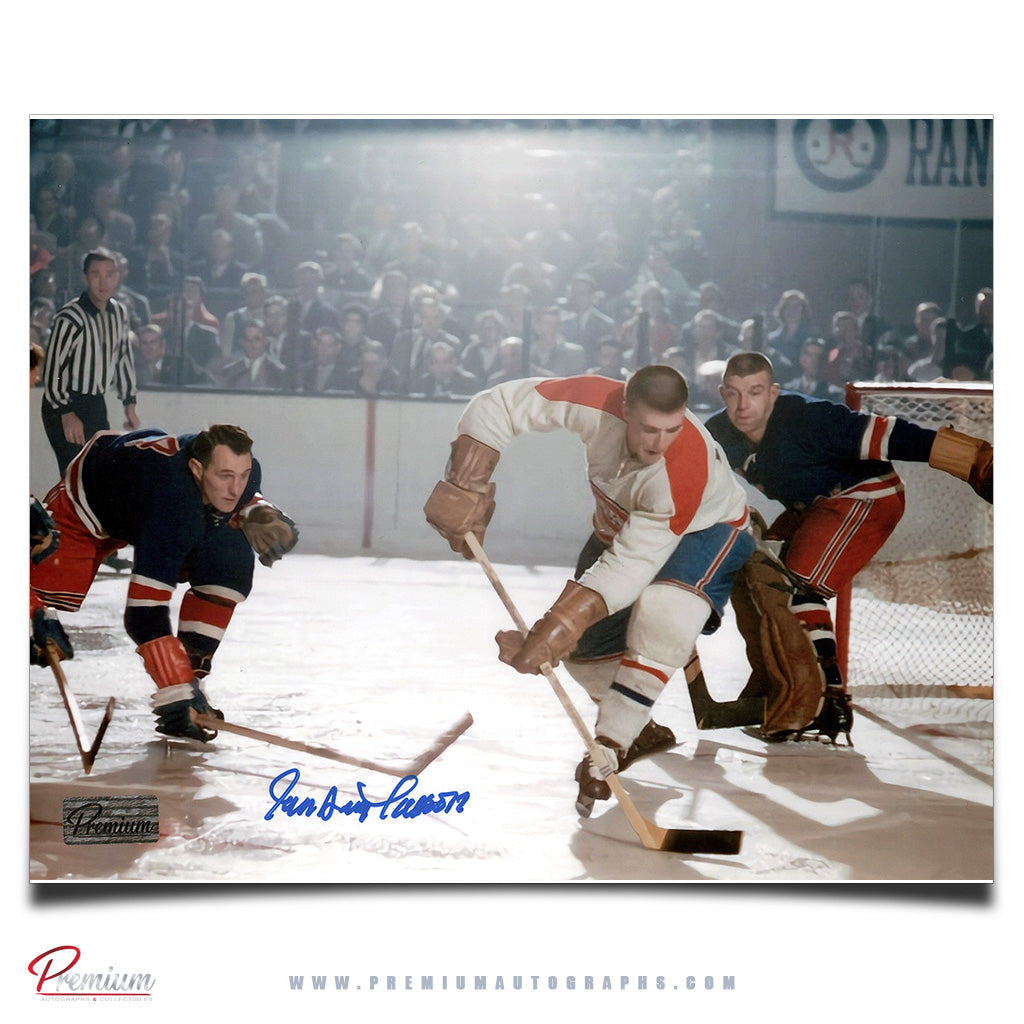 Jean Guy Talbot Montreal Canadiens Autographed 8x10 Photograph Scoring Chance