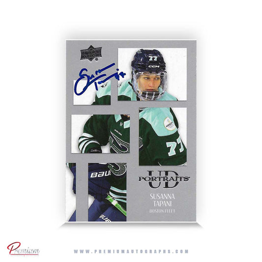 Susanna Tapani Boston Fleet Autographed 2024-25 Upper Deck PWHL Hockey Card UD Portraits #UDP-1