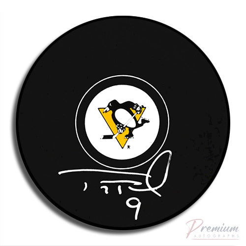 Tony Tanti Pittsburgh Penguins Signed Puck