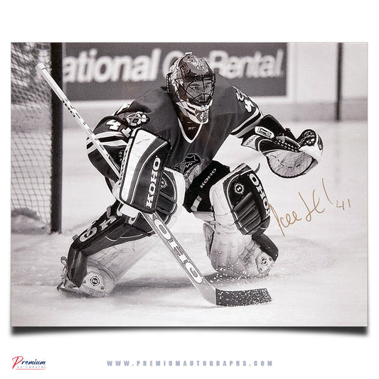 Jocelyn Thibault Chicago Blackhawks Signed 16x20 Photograph Top of the Crease