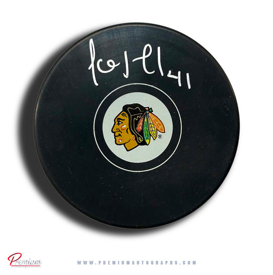 Jocelyn Thibault Chicago Blackhawks Autographed puck