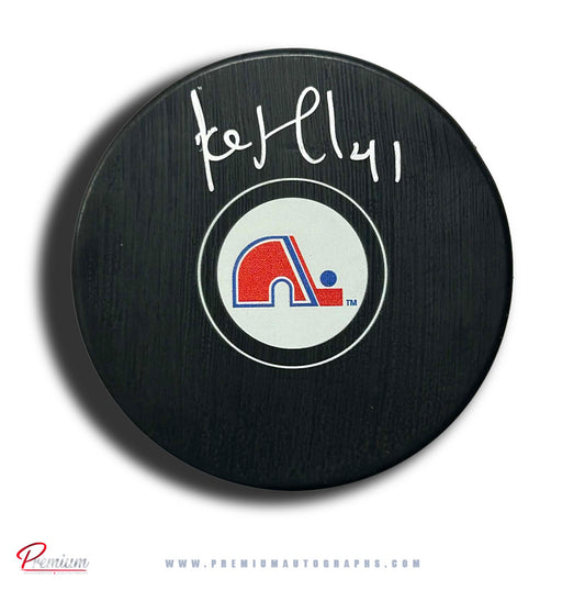 Jocelyn Thibault Quebec Nordiques Autographed puck