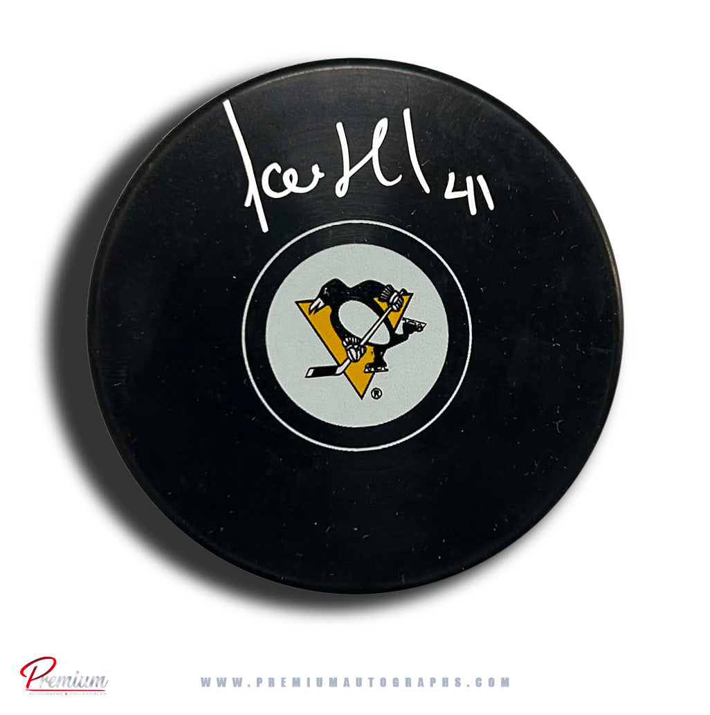 Jocelyn Thibault Pittsburgh Penguins Autographed Puck