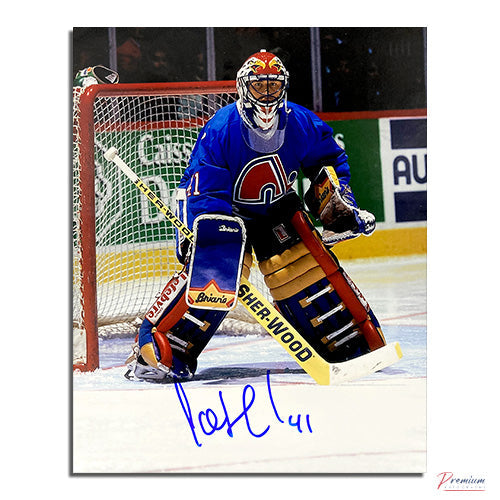 Jocelyn Thibault Quebec Nordiques Signed 8x10 Photograph Focused