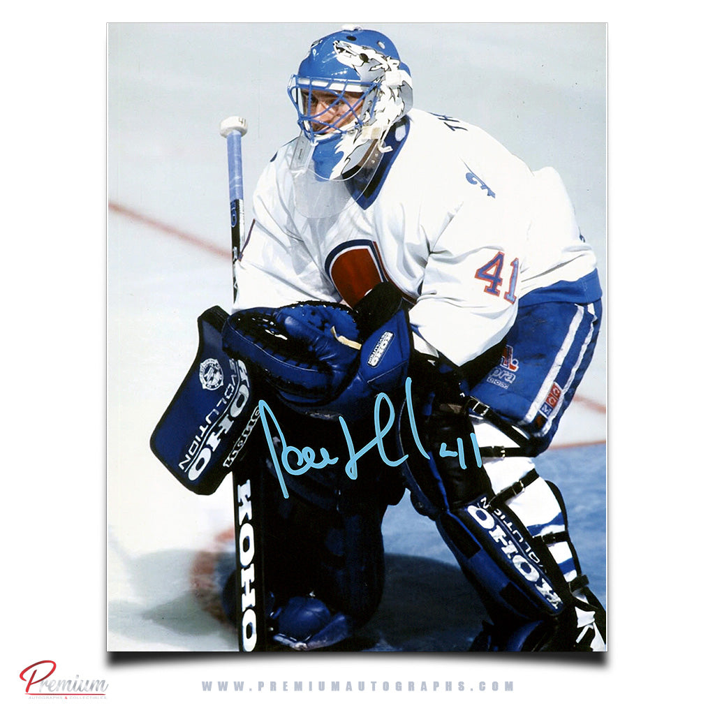 Jocelyn Thibault Quebec Nordiques Signed 8x10 Photograph Rookie