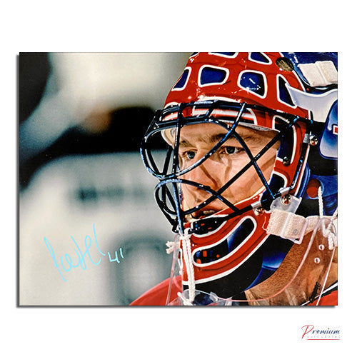 Jocelyn Thibault Montreal Canadiens Signed 8x10 Photograph Close Up Mask