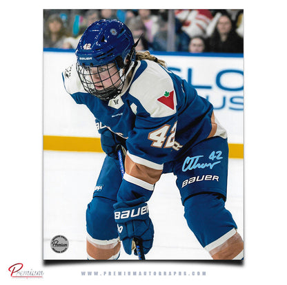 Claire Thompson Vancouver Goldeneyes PWHL Autographed 8x10 Photograph Faceoff Ready