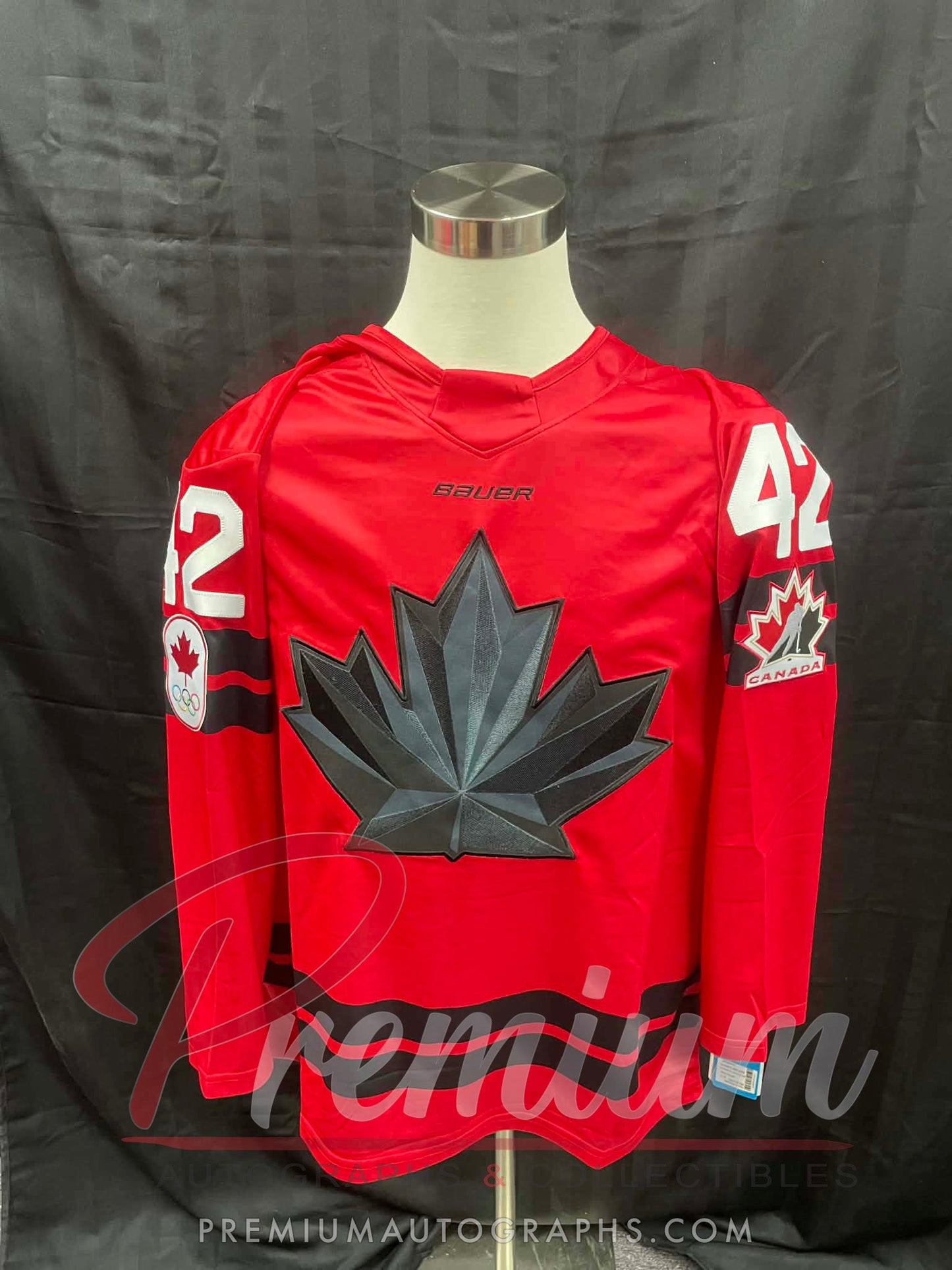 Claire Thompson Olympic Team Canada Autographed Bauer RED jersey